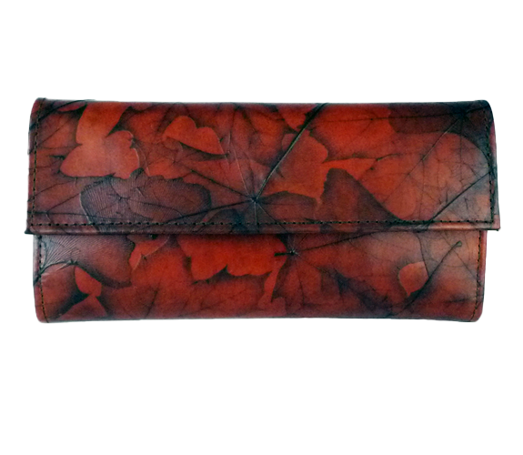 Leaf Leather Tooled Leather Wallet